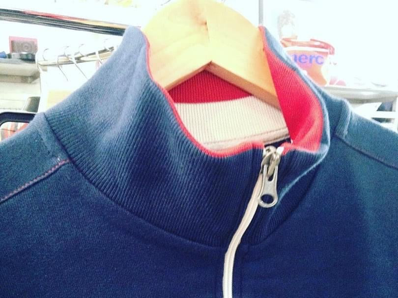 Merc ‘Truman’ Zip-Up Track Top, Navy