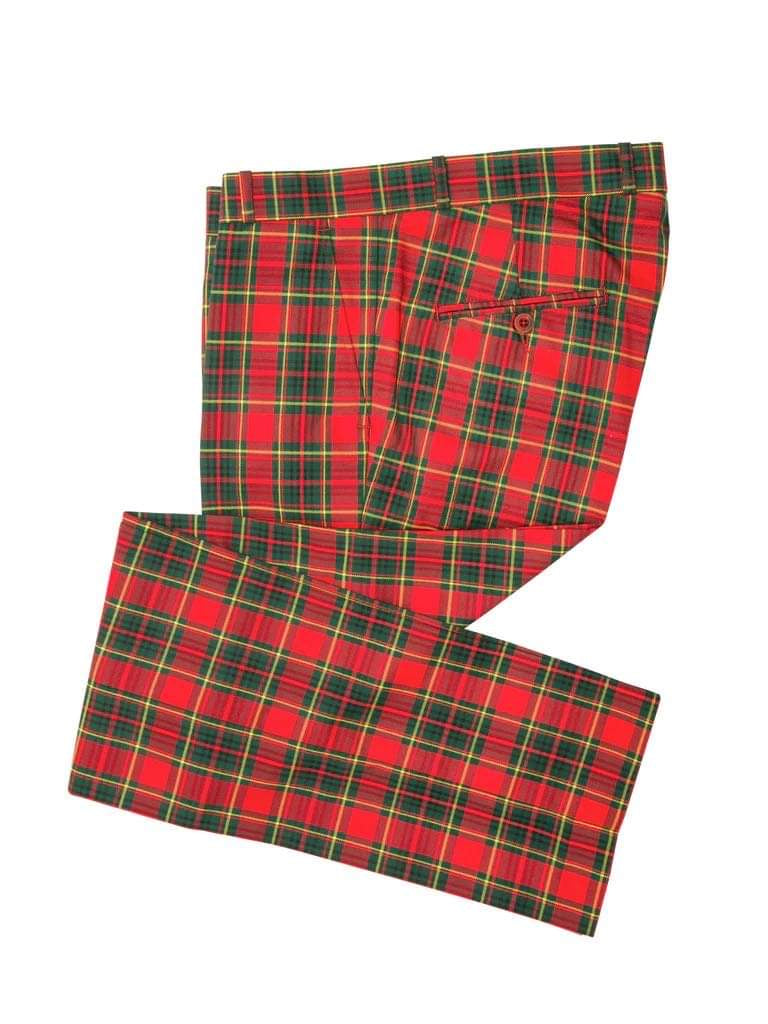 Relco Red & Green Tartan Trousers