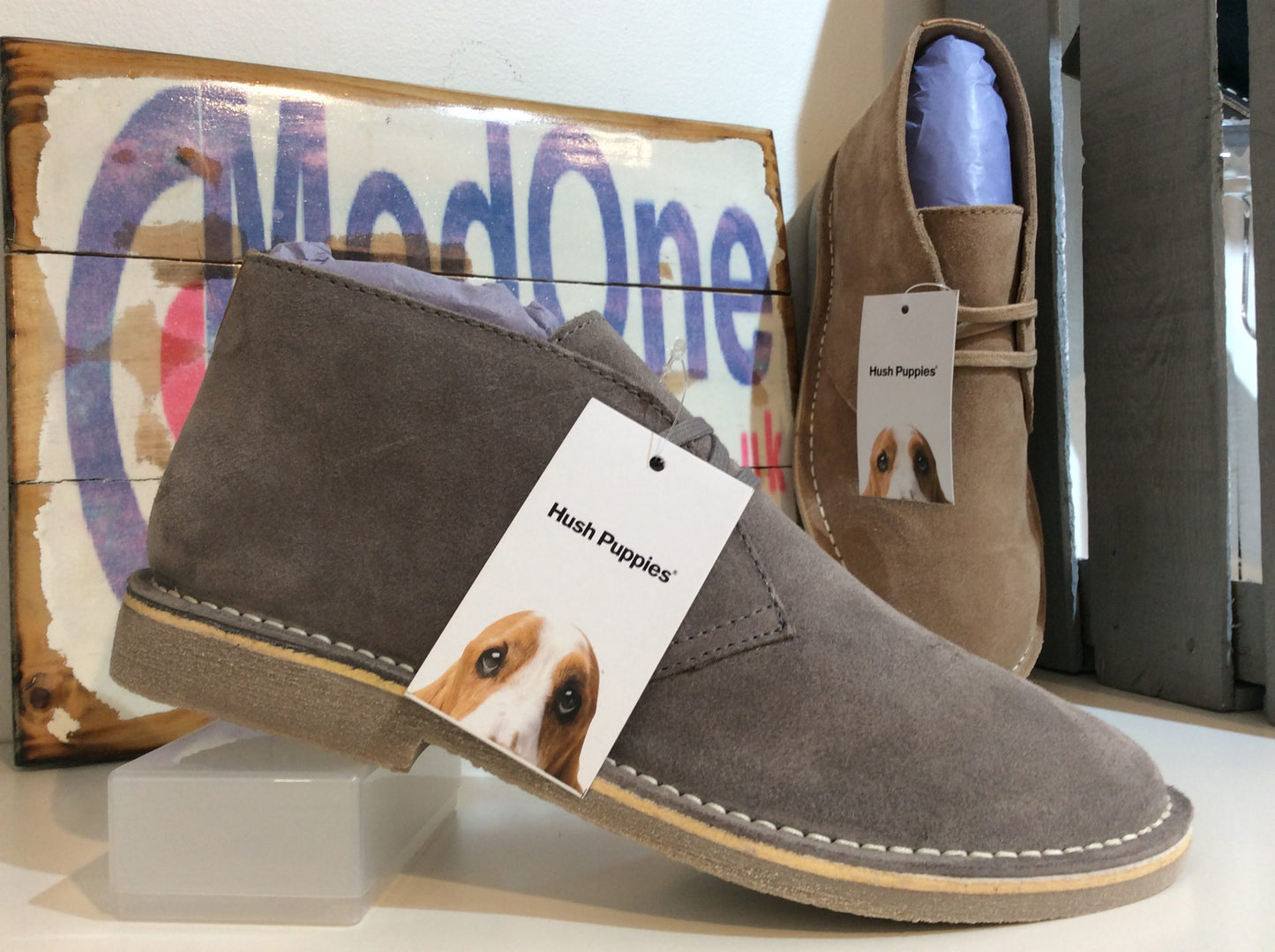 Hush Puppies ‘Samuel’ Suede Boots, Grey