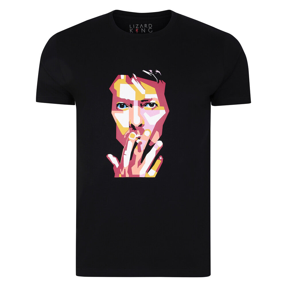 David Bowie T-Shirt from Lizard King, Black