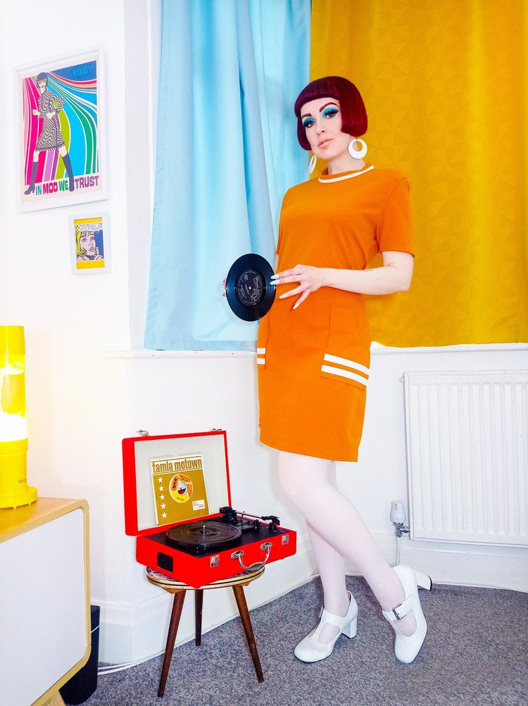 Love Her Madly ‘Wanda’ Saffron Yellow Mod Dress