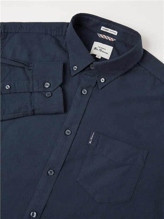 Ben Sherman Long Sleeved Oxford Shirt, Navy Blue
