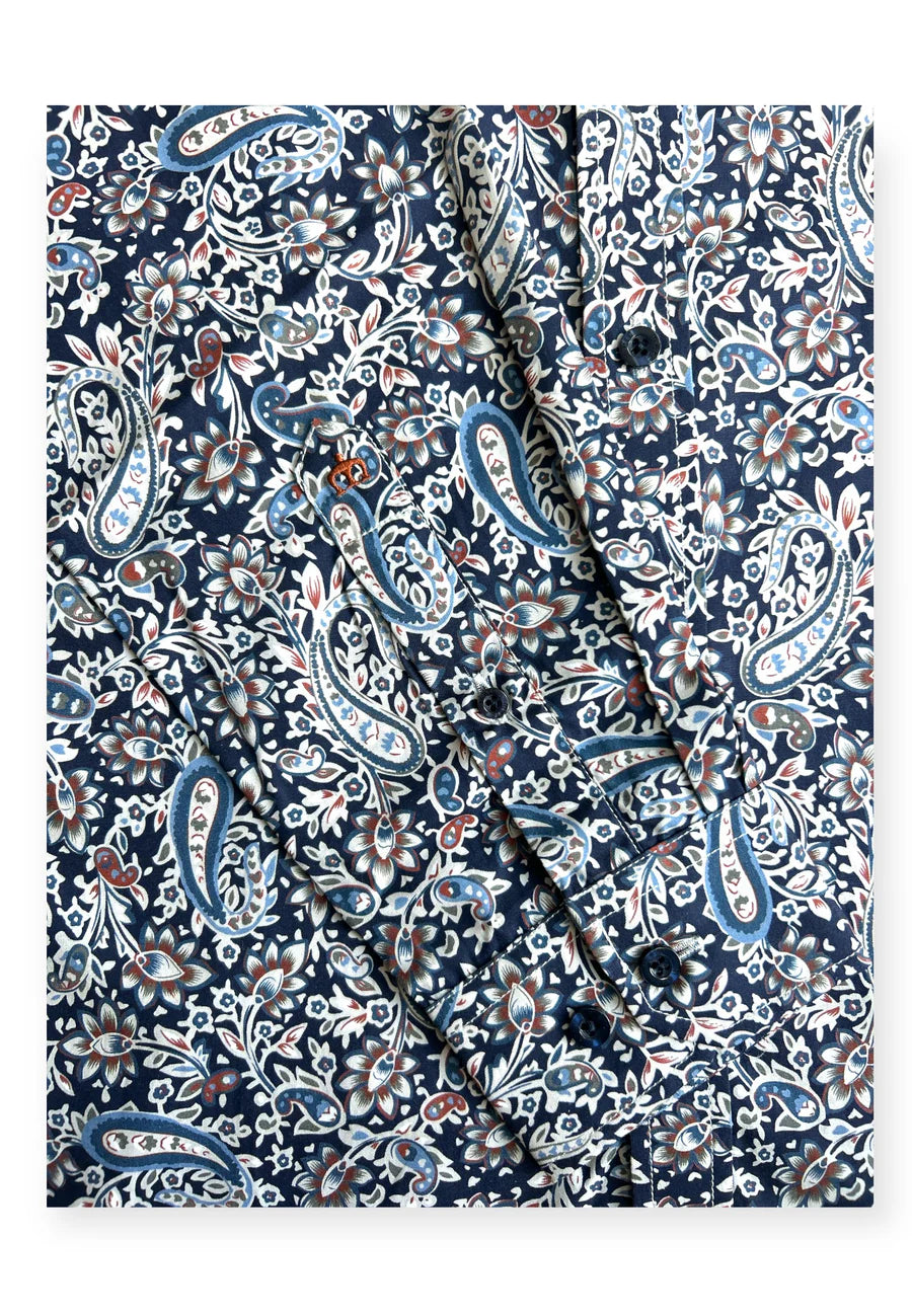 Merc ‘Gore’ Multicoloured Paisley Shirt