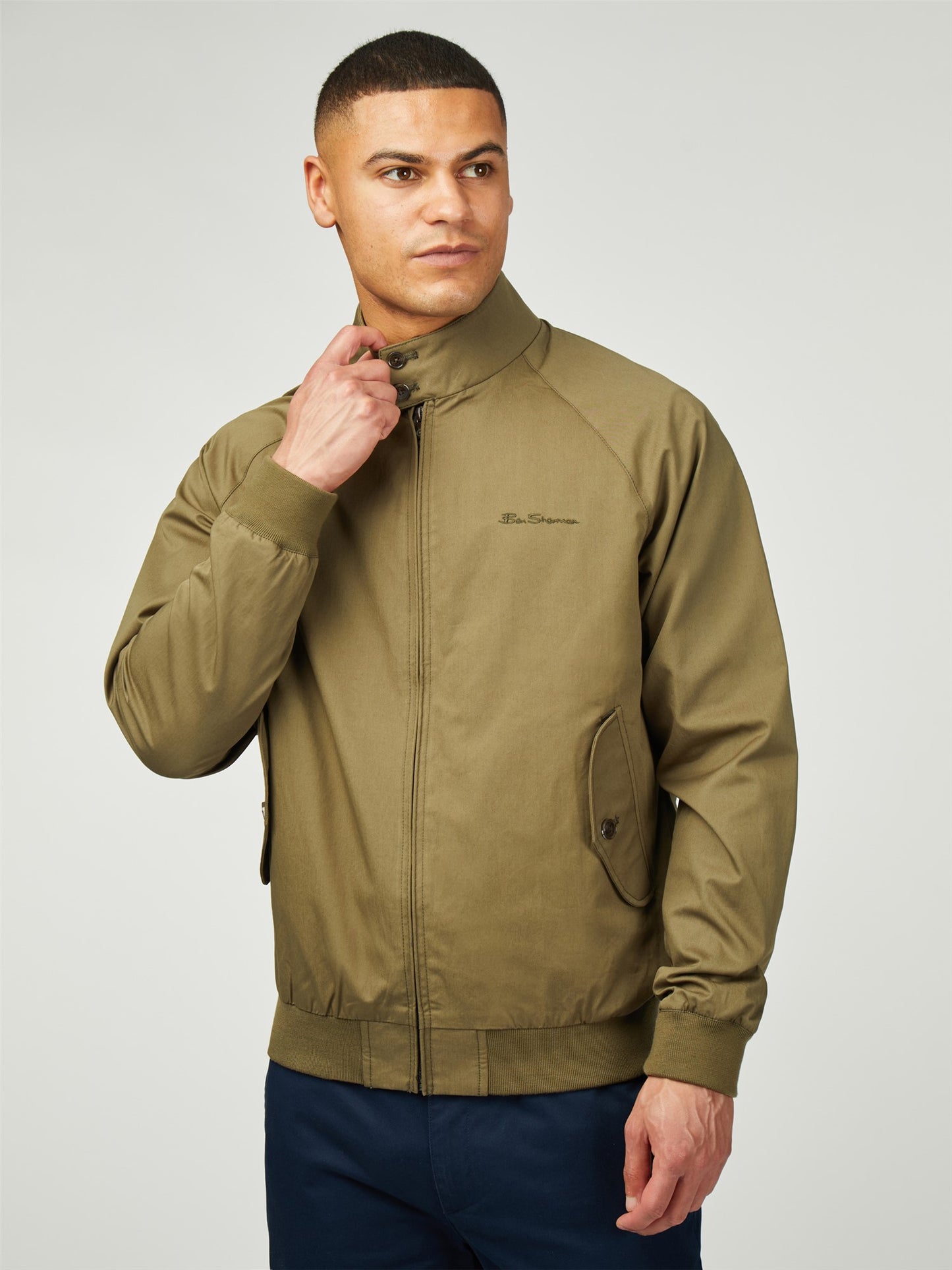 Ben Sherman Harrington Jacket, Camouflage Green