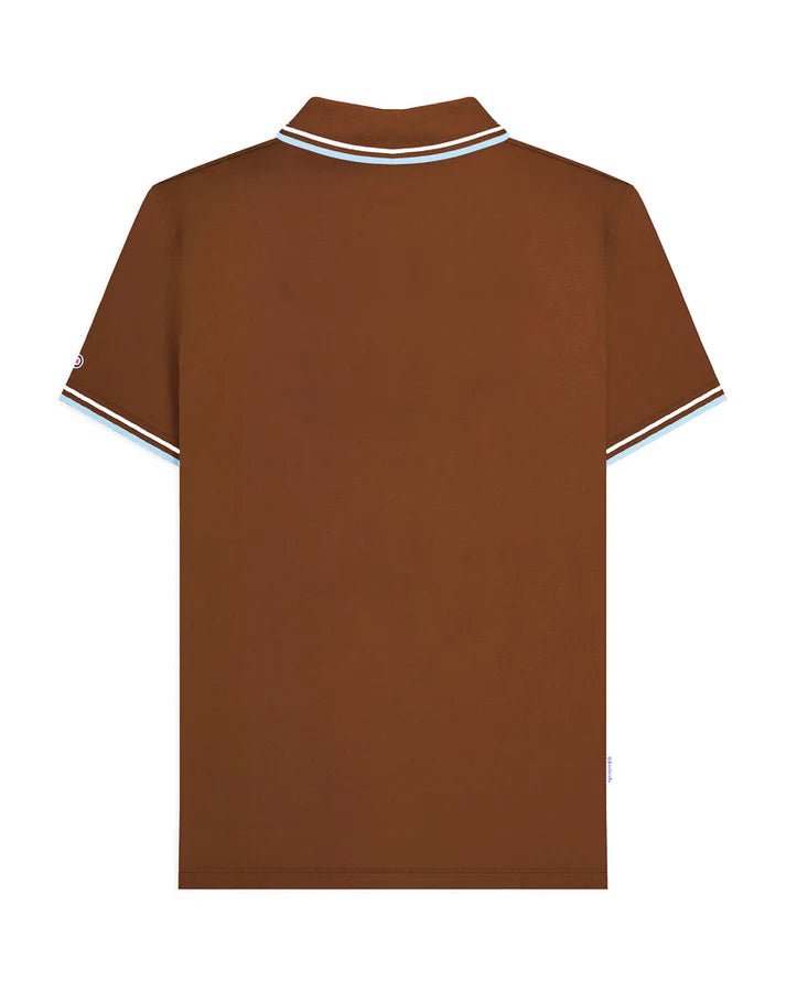 Lambretta Twin Tipped Polo Shirt, Brown
