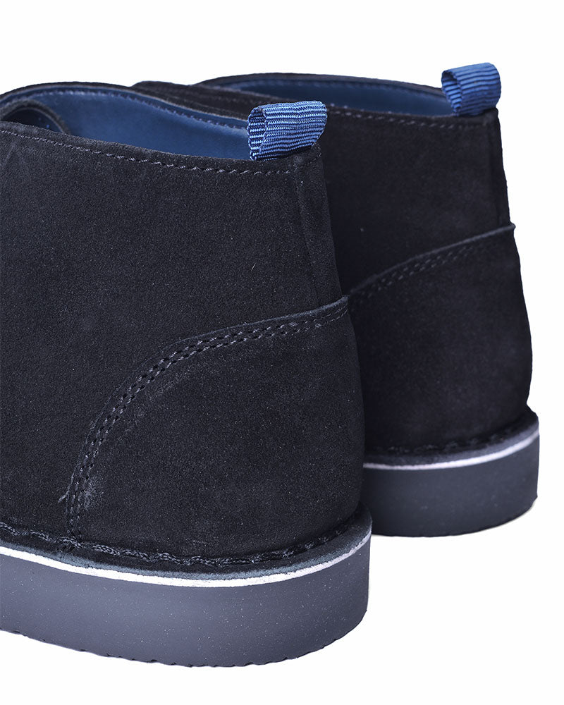 Lambretta Suede Desert Boots, Black