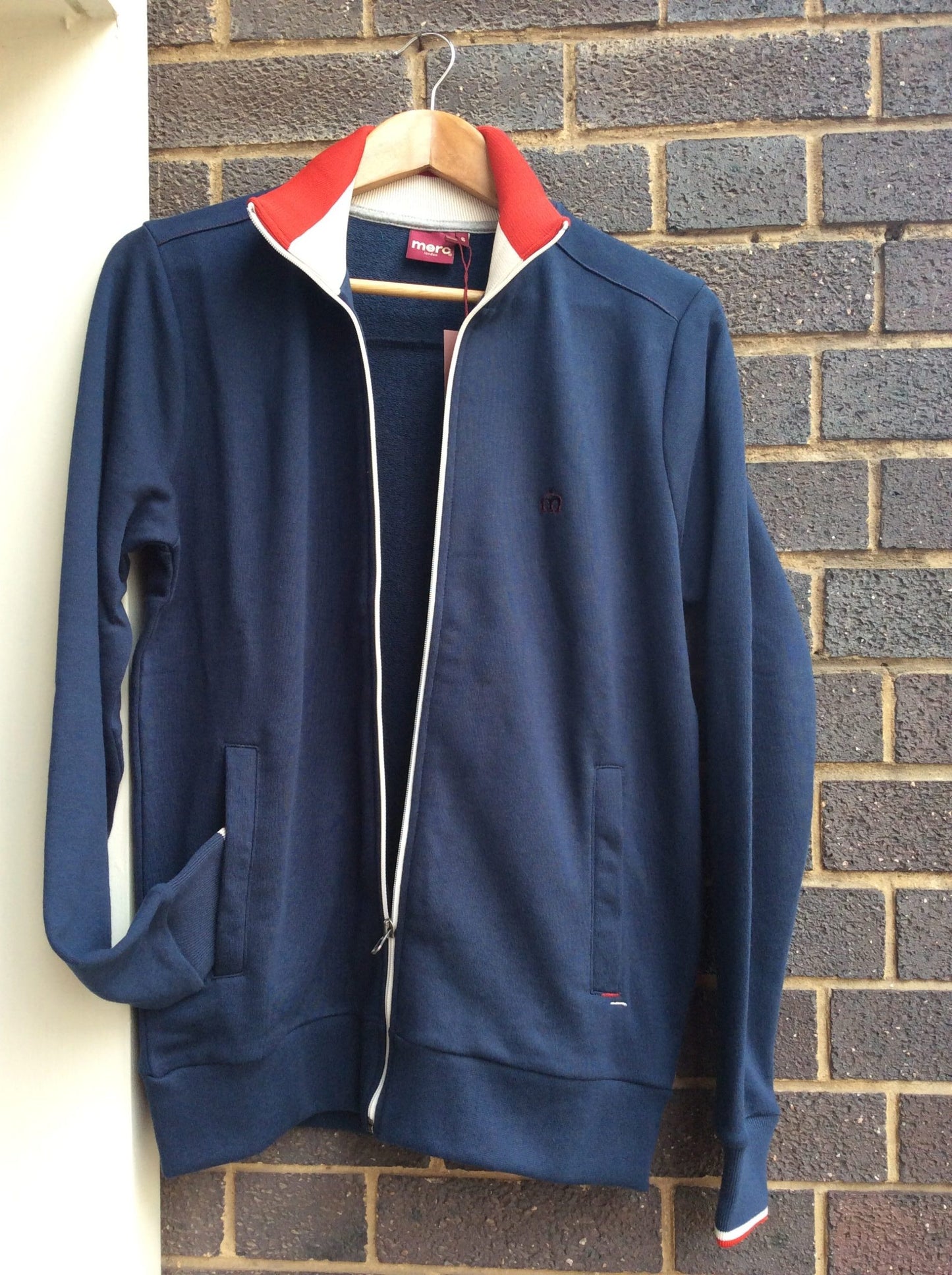 Merc ‘Truman’ Zip-Up Track Top, Navy