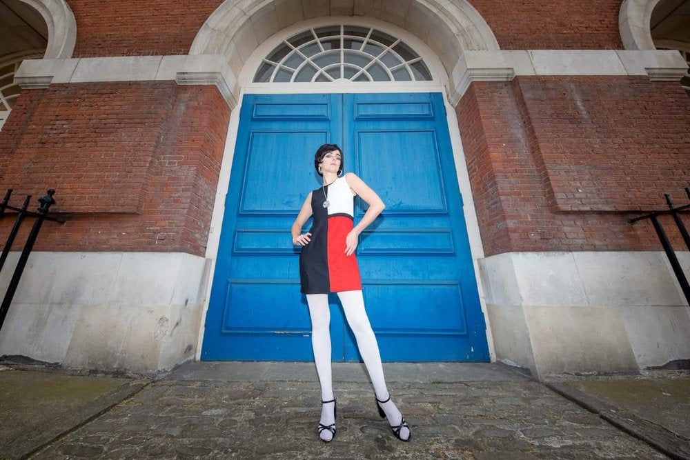 Love Her Madly ‘Nico’ Shift Dress, Pop Art Style In Black, White & Red