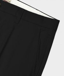 Black Sta-Press Trousers from Real Hoxton, Black