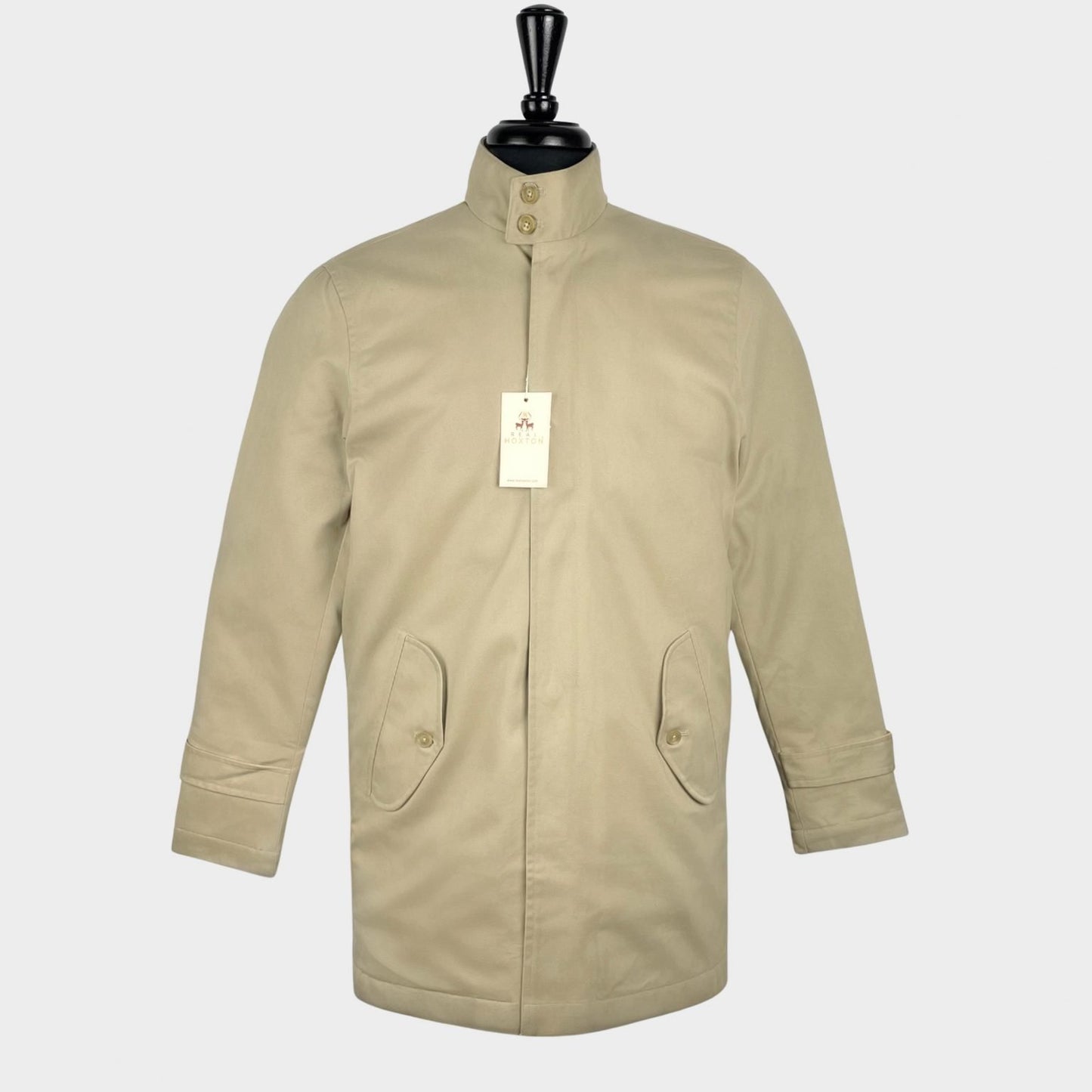 Quilted Mac Coat from Real Hoxton, Beige