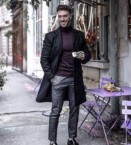 Merc ‘Walesby’ Wool Overcoat, Black