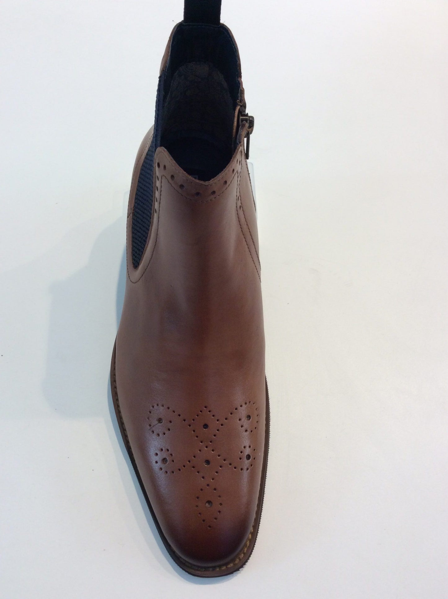 Roamers Zip Ankle Boots, Tan