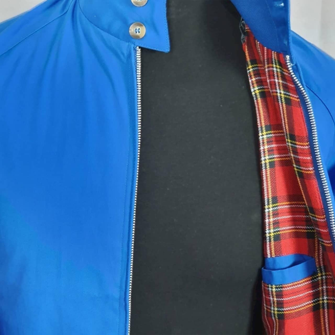 Harrington Jacket from Real Hoxton, Cobalt Blue