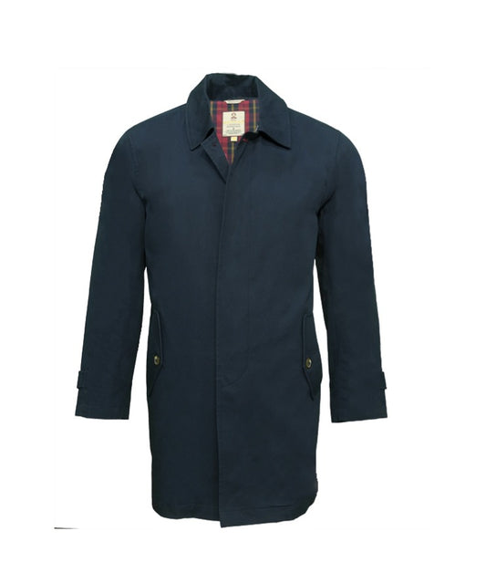 Rain Mac Coat from Real Hoxton, Navy