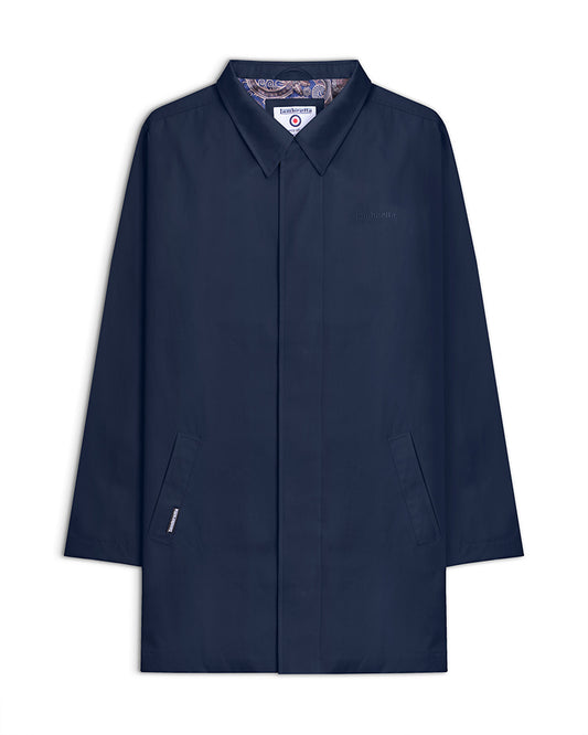 Lambretta Coated Mac Coat, Navy