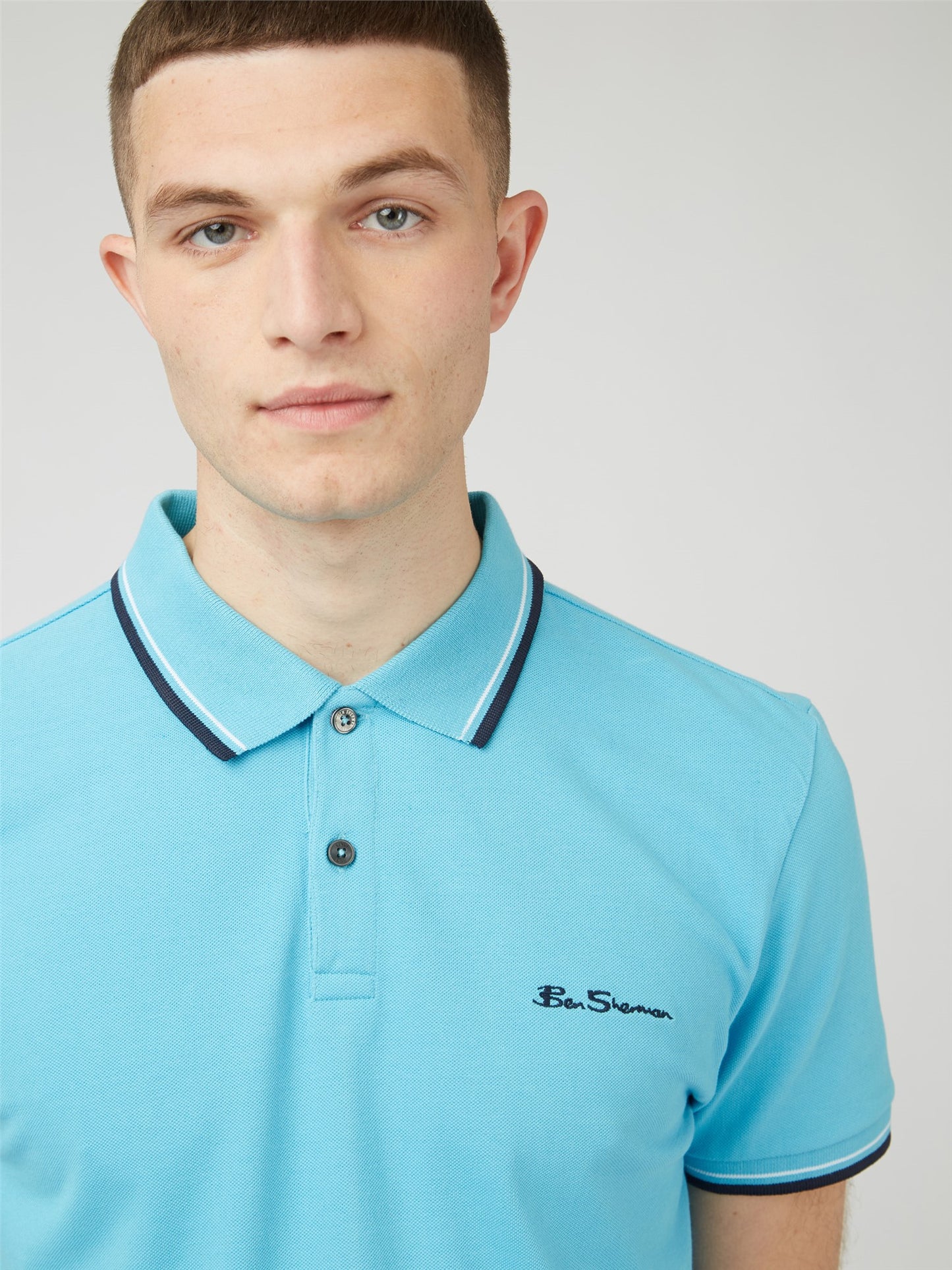 SALE Ben Sherman Polo Shirt, Aqua