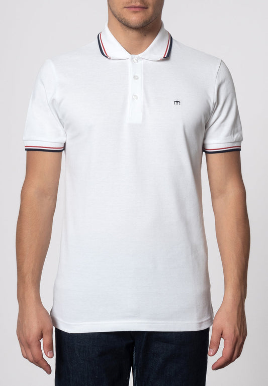 Merc ‘Card’ Polo Shirt, White