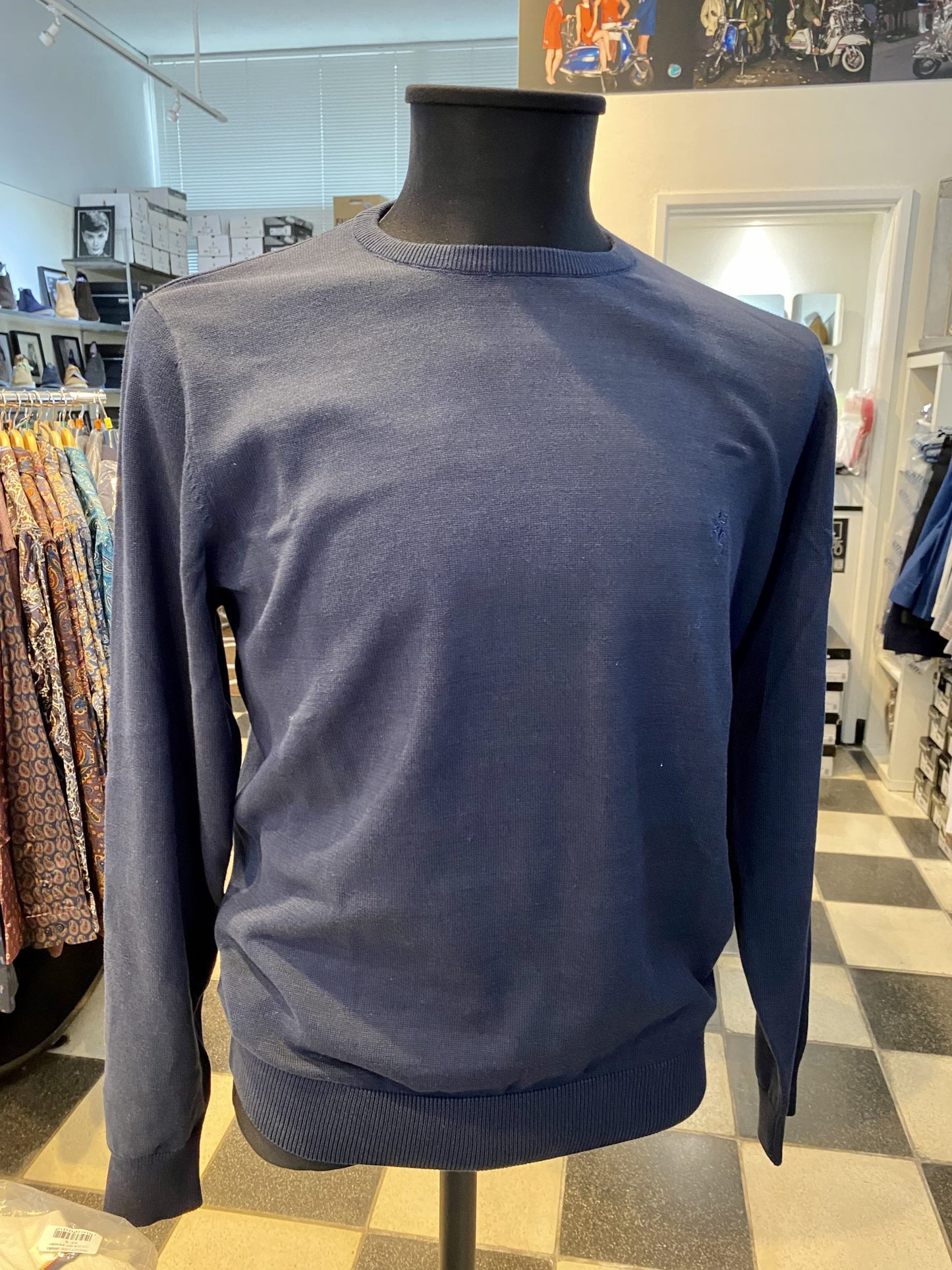 SALE Round Neck, Long Sleeved Jumper from Lizard King, Navy