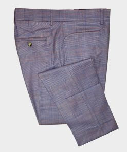 Real Hoxton Pastel Violet Prince of Wales Check FrogmouthTrousers