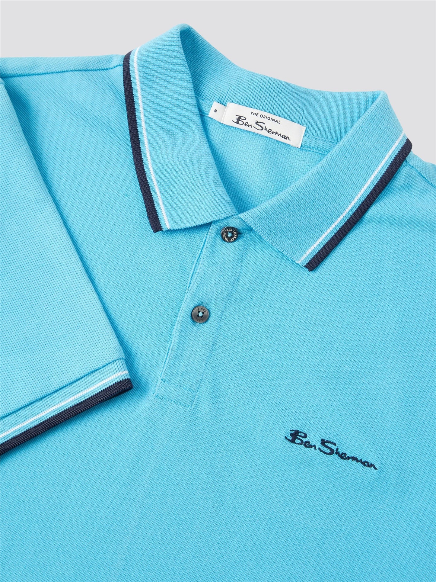 SALE Ben Sherman Polo Shirt, Aqua