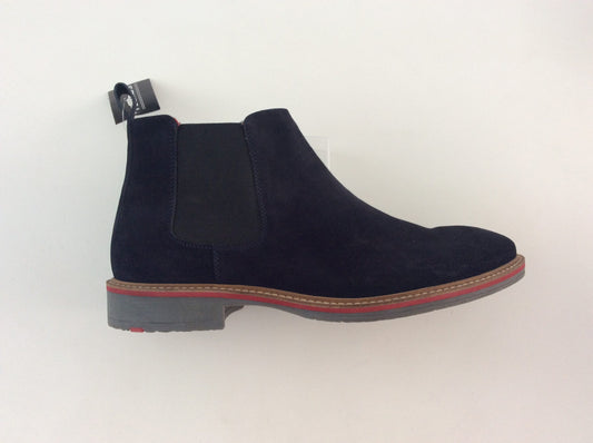 Roamers Suede Chelsea Boots, Navy