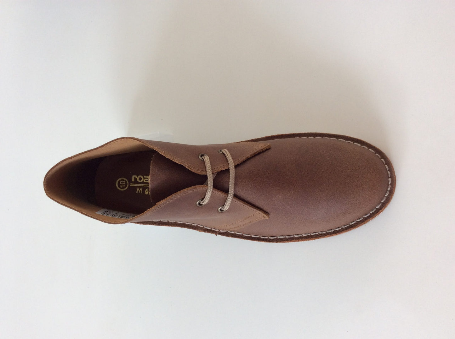 Roamers Classic Style Desert Boots, Brown Leather