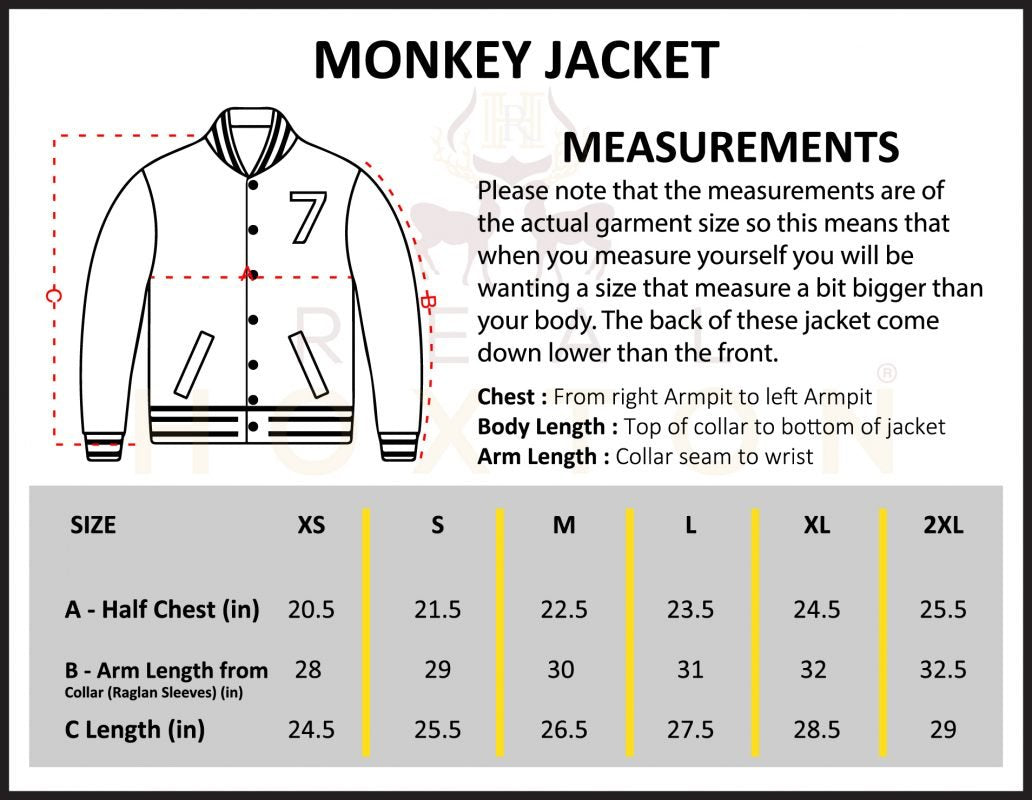 Monkey, Bomber Jacket from Real Hoxton, Sky Blue with Red & White