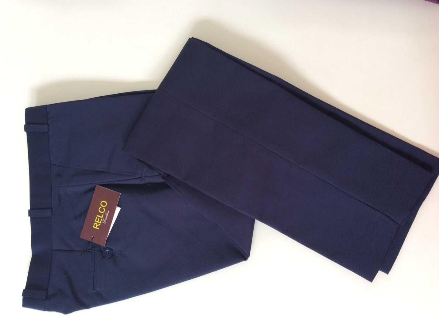 Relco Navy Sta-Press Trousers