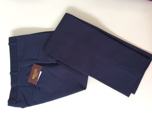 Relco Navy Sta-Press Trousers