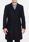 Merc ‘Walesby’ Wool Overcoat, Black