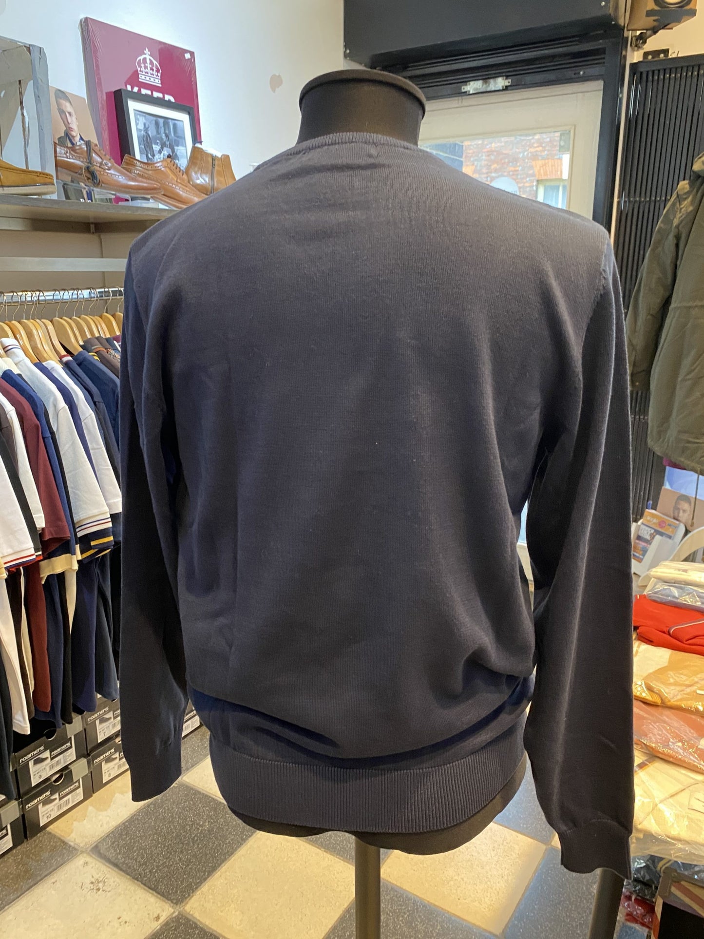 SALE Round Neck, Long Sleeved Jumper from Lizard King, Navy