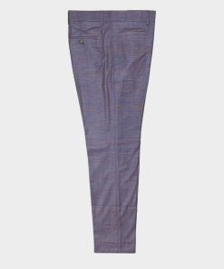 Real Hoxton Pastel Violet Prince of Wales Check FrogmouthTrousers