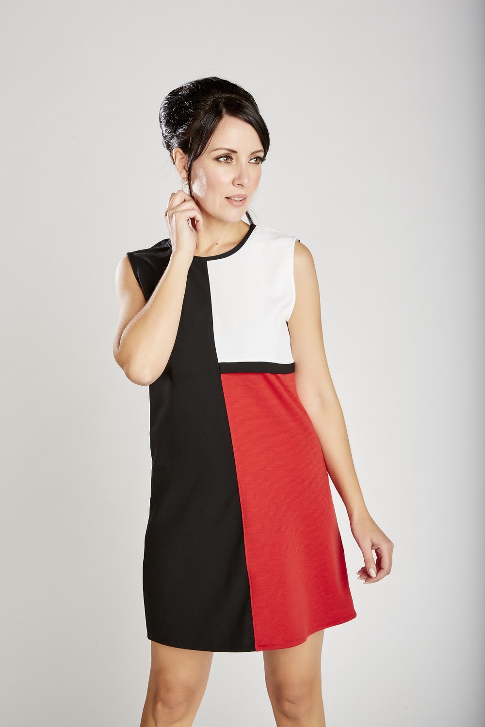Love Her Madly ‘Nico’ Shift Dress, Pop Art Style In Black, White & Red