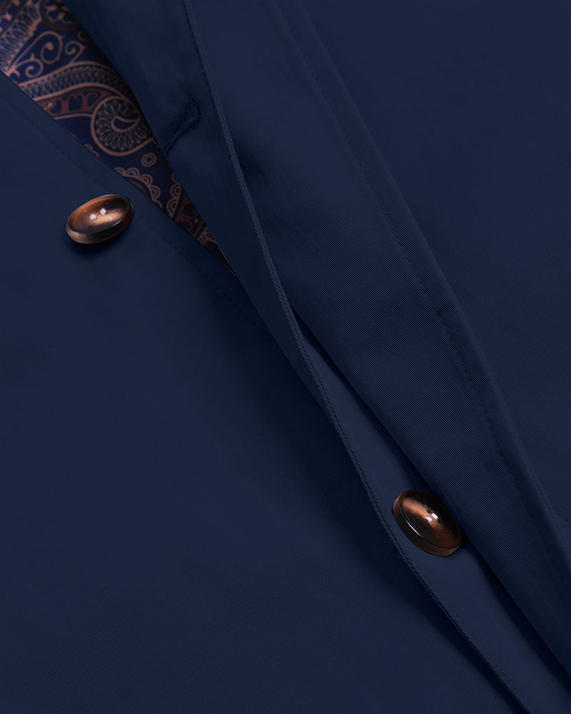 Lambretta Coated Mac Coat, Navy