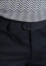 Merc ‘Winston’ Sta-Press Trousers, Navy - 32” Leg