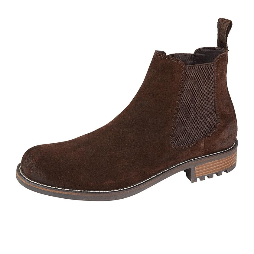 Roamers Twin Gusset Ankle, Chelsea Boot, Brown Suede