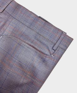 Real Hoxton Pastel Violet Prince of Wales Check FrogmouthTrousers