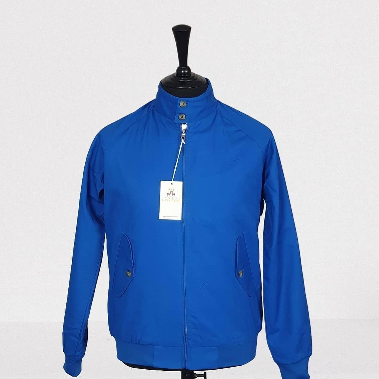 Harrington Jacket from Real Hoxton, Cobalt Blue
