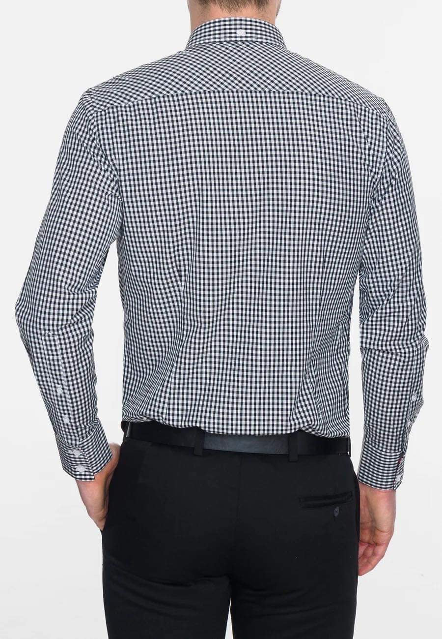 Merc ‘Japster’ Gingham Long Sleeved Shirt
