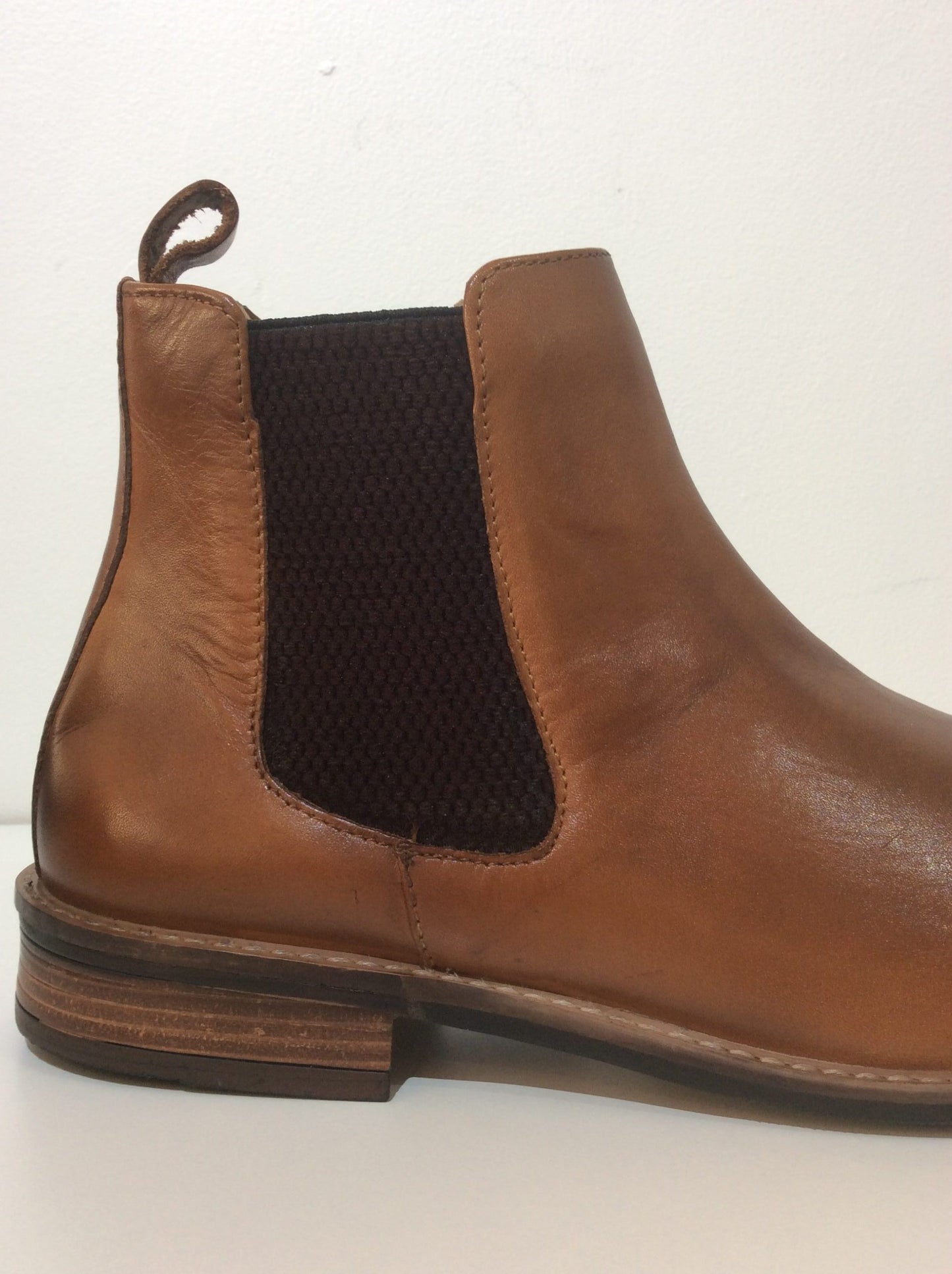 Roamers Leather Gusset Chelsea Boots, Tan