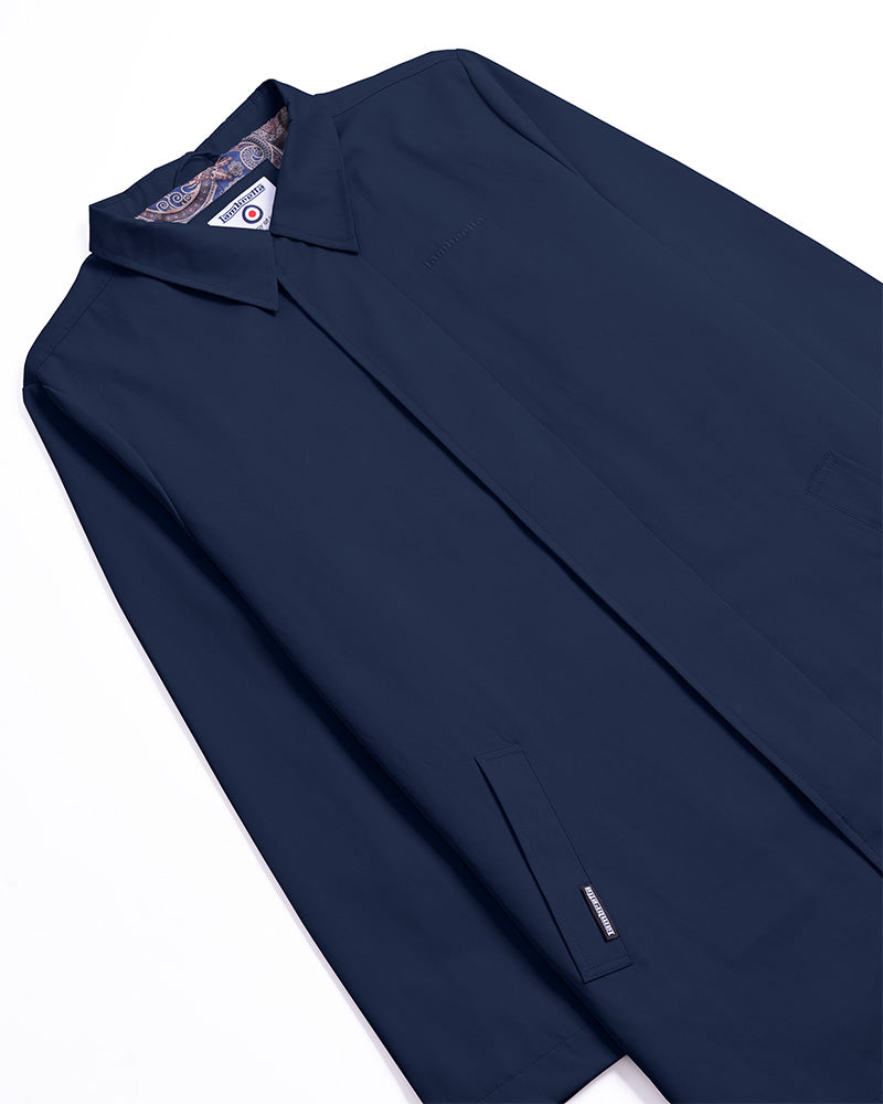 Lambretta Coated Mac Coat, Navy