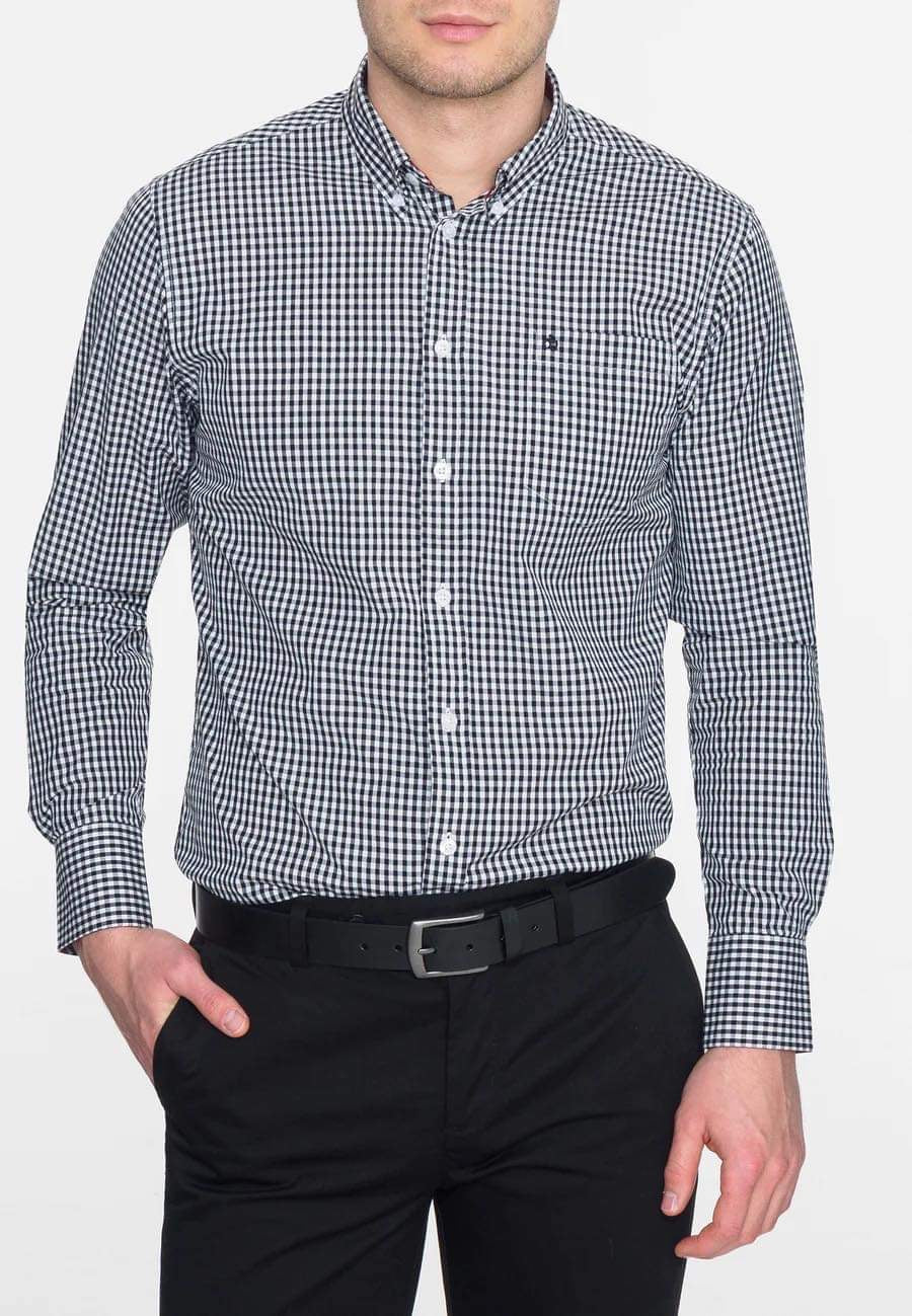 Merc ‘Japster’ Gingham Long Sleeved Shirt