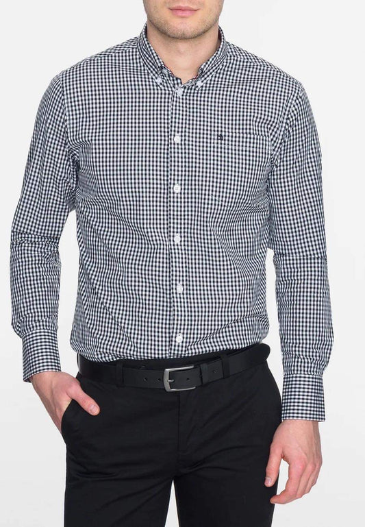 Merc ‘Japster’ Gingham Long Sleeved Shirt
