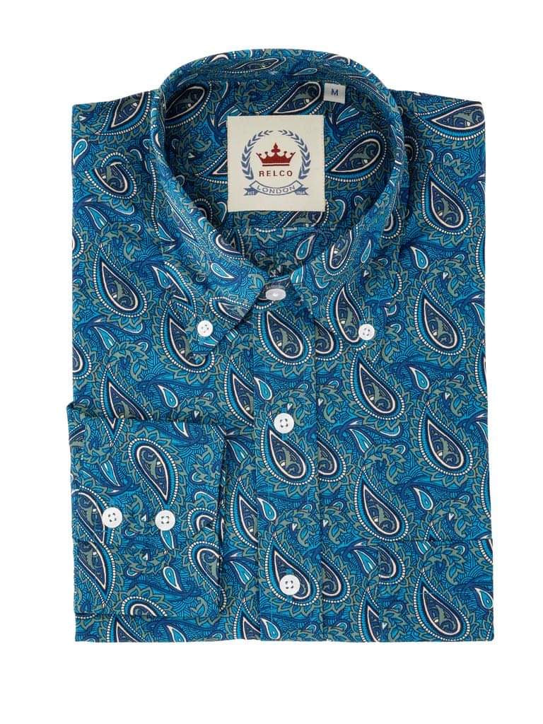 Relco Paisley Shirt, Blue