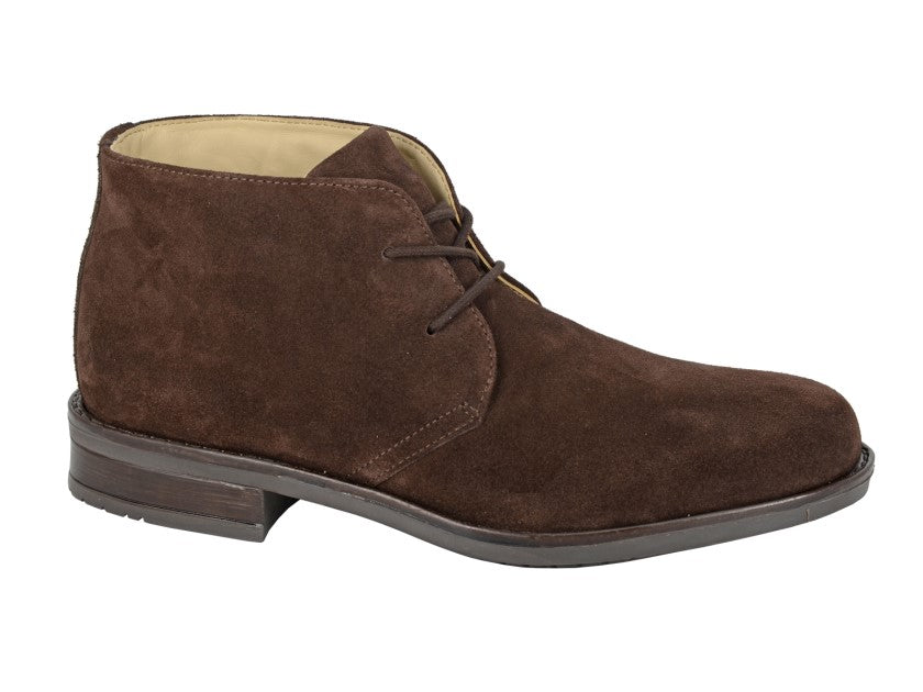 Roamers Suede 2 Eye Chukka Boot, Dark Brown