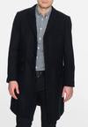 Merc ‘Walesby’ Wool Overcoat, Black