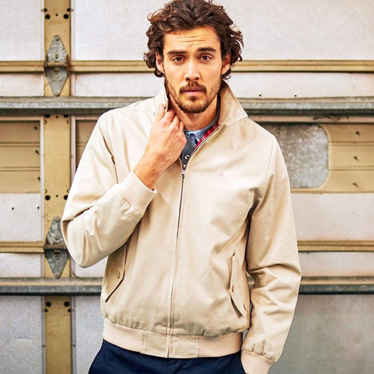 Merc Men’s Harrington Jacket, Beige