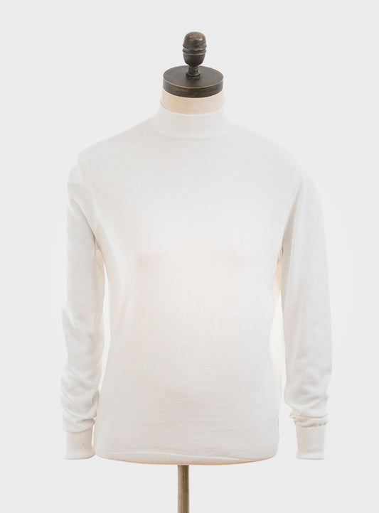 Art Gallery ‘Terence’ Long Sleeved Knitted Turtle Neck, Off White