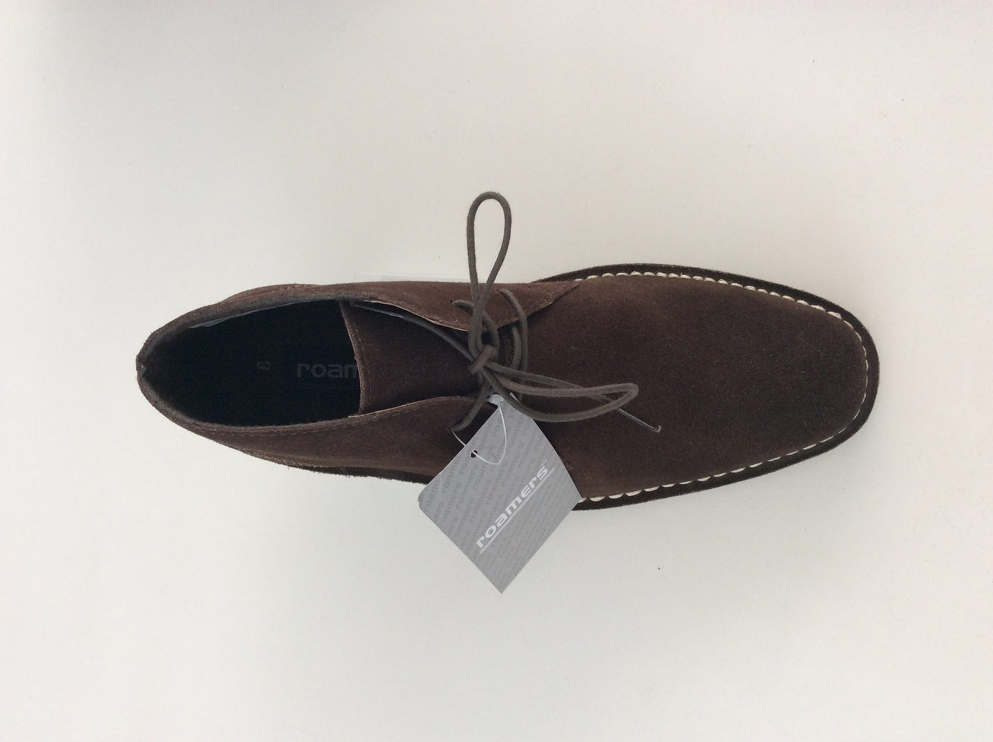 Roamers Chisel Toe Desert Boots, Dark Brown