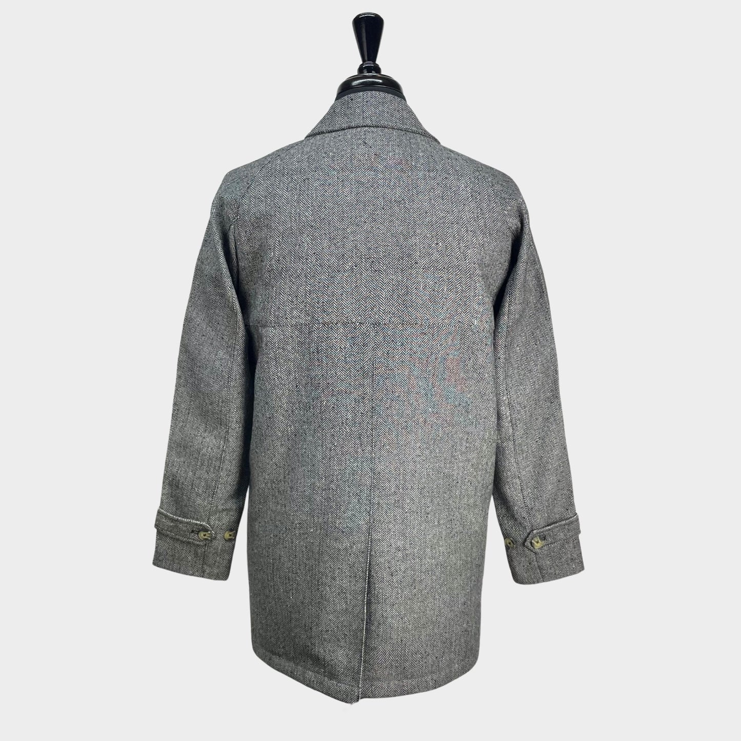 Herringbone Wool Mac Coat from Real Hoxton